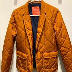 J. Crew Regent quilted blazer jacket AQ471 Color: English Saddle